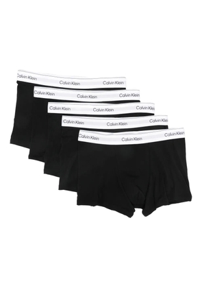 Calvin Klein logo-waistband boxers (set of five) - Black