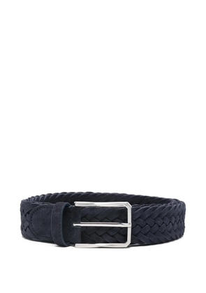 Canali braided-design belt - Blue