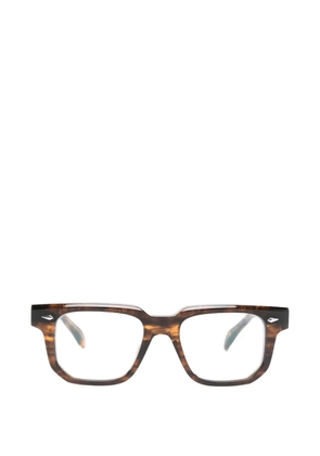 Takaori square frame glasses - Brown