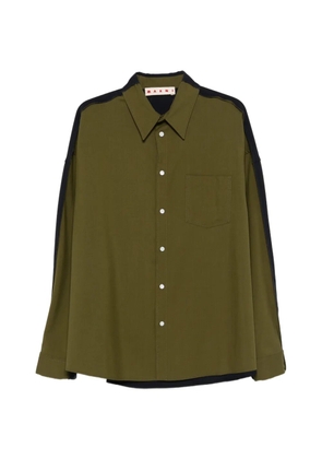 Marni pocket colour-block shirt - Green