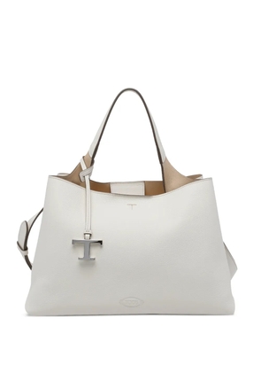 Tod's carabiner leather tote bag - White