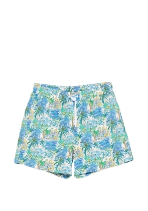 Caruso palm print shorts - Blue