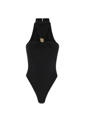 Elisabetta Franchi halterneck embellished body - Black