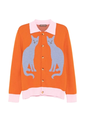 CHATEAU ORLANDO graphic cotton cardigan - Orange