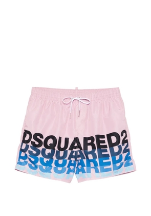 DSQUARED2 logo-print swim shorts - Pink