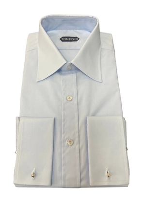 TOM FORD pointed-collarbutton-cuffs shirt - Blue