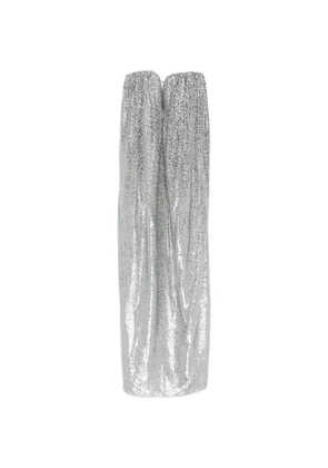 Stella McCartney metallic-effect maxi dress - Silver