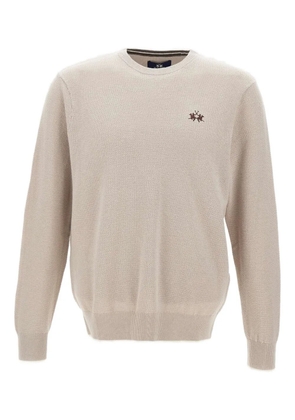 La Martina embroidered-logo sweater - Neutrals