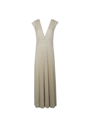Forte Forte diamond-pattern pleated maxi dress - Neutrals