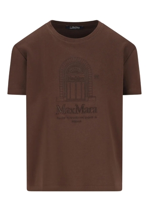 'S Max Mara print-logo T-shirt - Brown