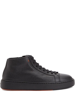 Santoni zip-up leather sneakers - Black