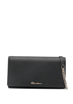 Santoni leather wallet - Black