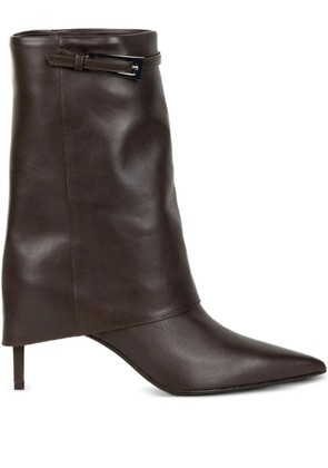 Chantal 70mm Chantal 1962 heel buckle leather boot - Brown