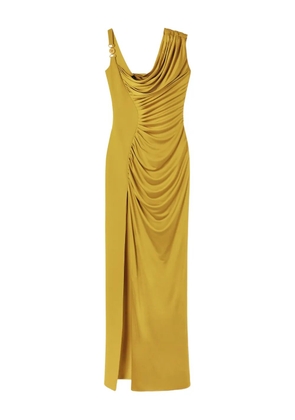 Versace asymmetric-neck maxi dress - Yellow