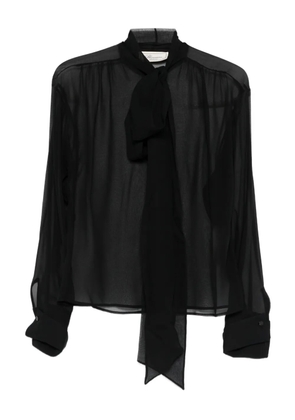 Blumarine tie-neck blouse - Black