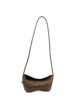 DRAGON DIFFUSION Corsina diagonal weave shoulder bag - Brown