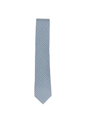 Ferragamo all-over graphic print tie - Blue