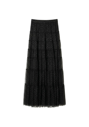 TWINSET embellished A-line midi skirt - Black