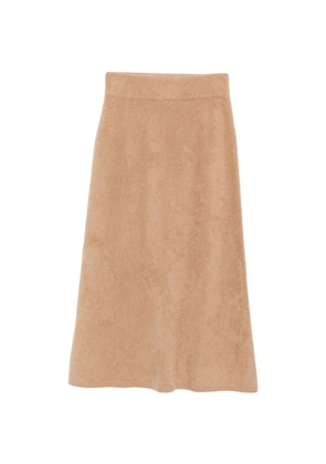 Lisa Yang Asta elasticated-waistband midi skirt - Neutrals