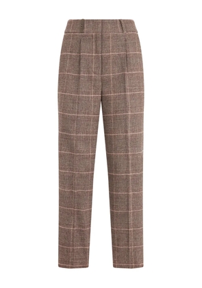 Peserico checkered trousers - Brown