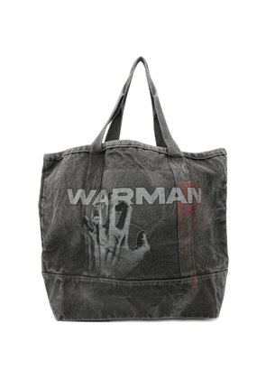 WARMAN graphic print tote bag - Grey