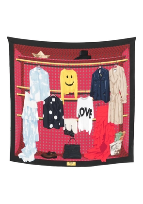 Moschino square-shape scarf - Red