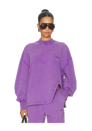 THE ATTICO Side Slit Sweatshirt in Purple. Size 40. Also in 42, 44.