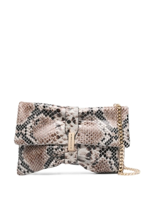 Marc Ellis Bryony Py snakeskin shoulder bag - Neutrals
