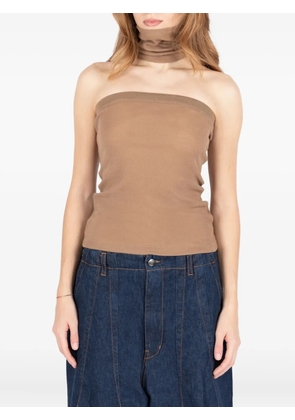 Société Anonyme ribbed bandeau top - Brown