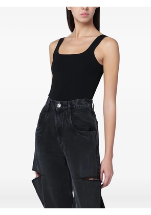 ENTIRE STUDIOS square-neck top - Black