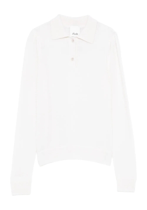 Allude button-fastening polo shirt - White