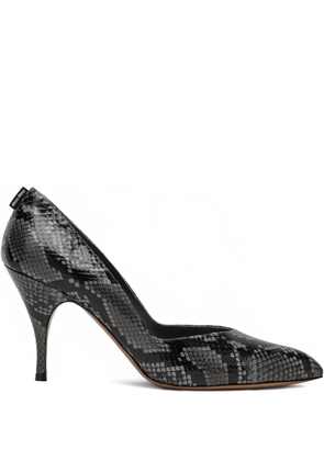 Miu Miu 85mm snakeskin stiletto pumps - Grey