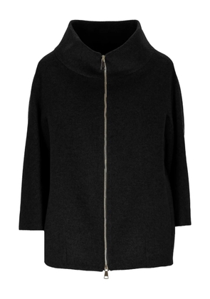 Chiara Ferragni zip-up funnel-neck coat - Black