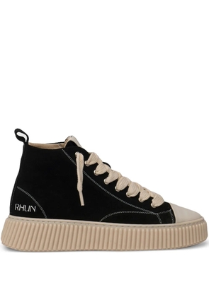 Rhun high-top fluted-sole sneakers - Black