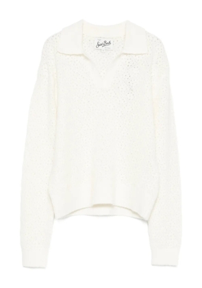MC2 Saint Barth pointelle V-neck sweater - Neutrals
