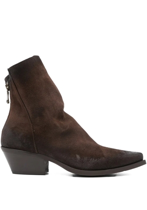 Metisse pointed zip boots - Brown