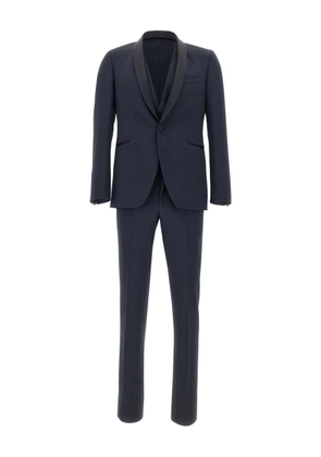 Carlo Pignatelli three-piece shawl-collar single-breasted suit - Blue
