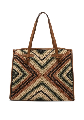 MARCELLA CLUB chevron tote bag - Neutrals