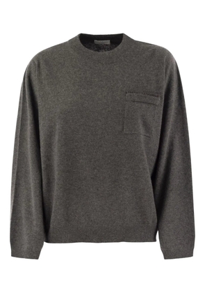 Brunello Cucinelli pocket-embellished sweater - Grey