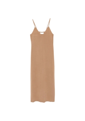 Lisa Yang Marlie V-neck midi dress - Neutrals