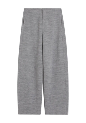 Max Mara stitch-detail side-pocket cropped trousers - Grey