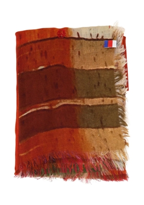 TALKING WALLS Arlatan fringed striped scarf - Brown