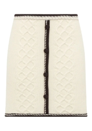 Blugirl cable-knit button mini skirt - Neutrals