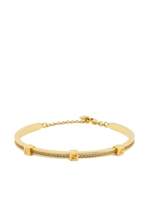 FENDI Forever crystal-embellishment bracelet - Gold