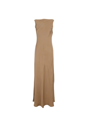 Antonelli cowl-neck maxi dress - Neutrals