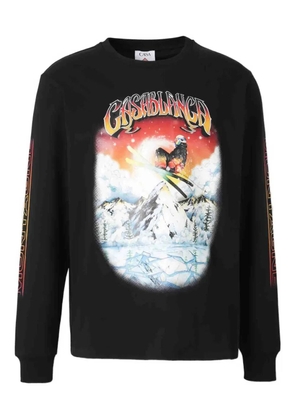 Casablanca long sleeve printed t-shirt - Black