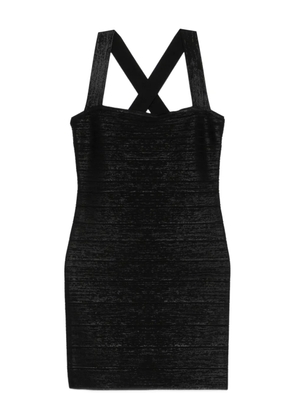 Hervé Léger crossover strap dress - Black
