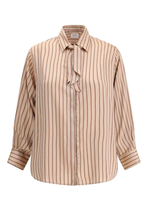 Cruna tie-fastening striped shirt - Pink
