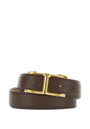 Elisabetta Franchi buckle leather belt - Brown
