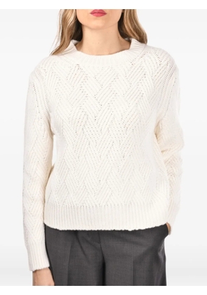 Gran Sasso textured-knit crew-neck sweater - White